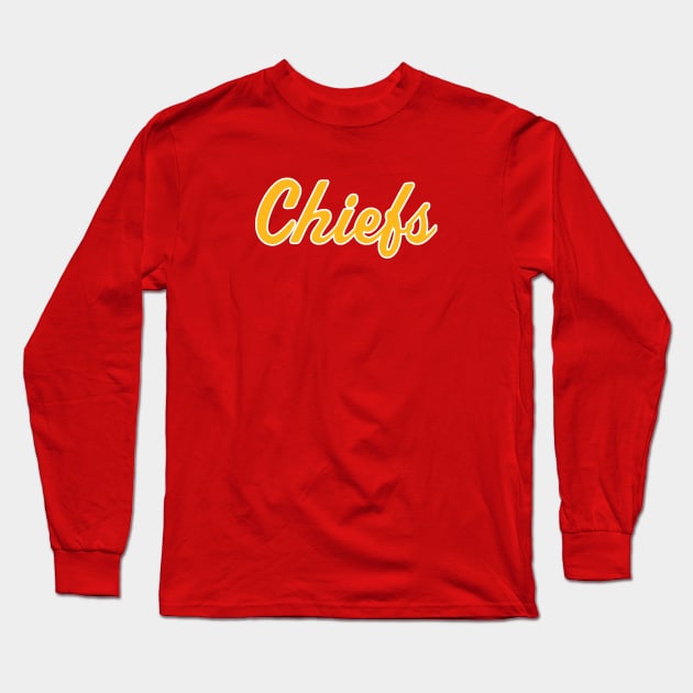 KC Chiefs Script Long Sleeve T-Shirt by twothree